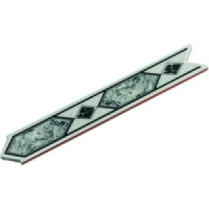 Wickes Escorial Grey Gloss Ceramic Border Tile 200x30mm