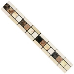 Wickes Sofia Beige Travertine Natural Stone Mosaic Border Ti