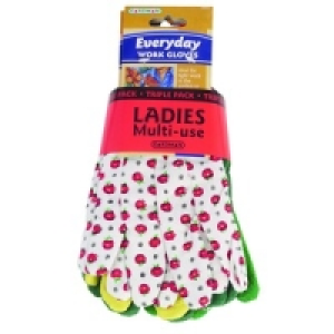 Wickes Ladies Gloves Orange Medium Pack 4 £6.49