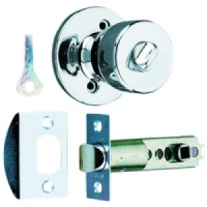 Wickes Privacy Door Knob Set Chrome Effect &pound;16.29