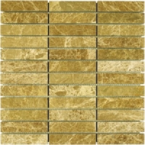 Wickes Brown Polished Marble Brick Mosaic Tile 305x305mm £20.90