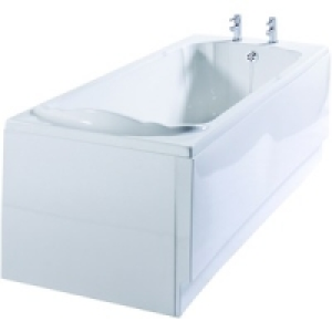 Wickes Veneto Single Ended Straight Bath White 1697mm