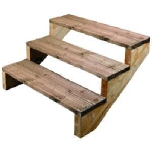 Wickes Decking Stair Stringer 3 Tread 238x980mm Light Green