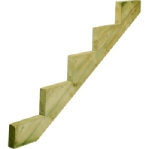 Wickes Decking Stair Stringer 5 Tread 238x1630mm Light Green