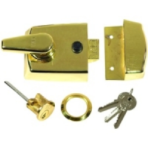 Wickes Night Latch Front Door Lock Brass 60mm