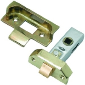 Wickes Rebated Mortice Tubular Latch Brass 63mm