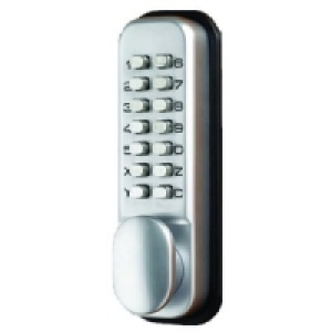 Wickes Digital Push Button Holdback Lock Satin