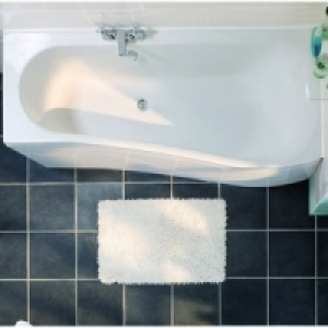 Offset Bath End Panel White 790mm