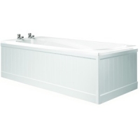 Wickes  Bath Front Panel White Gloss Tongue & Grooved 1700mm
