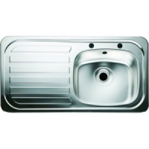 Wickes Single Bowl Kitchen Sink Stainless Steeel LH Drainer