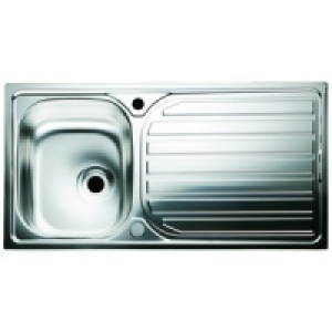 Wickes Single Bowl Reversible Kitchen Sink Stainless Steel