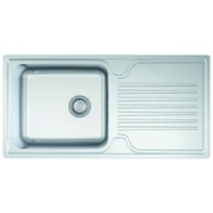 Wickes Single Bowl Linear Kitchen Sink Pack Stainless Steel