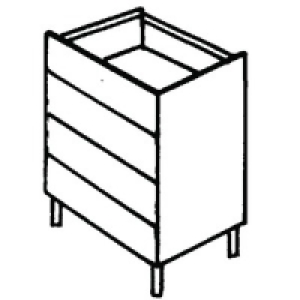 Wickes Marlow Four Drawer Base Unit 500mm