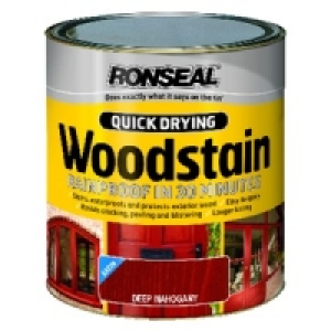 Ronseal Quick Drying Woodstain Satin Deep Mahogany 750ml £13.98
