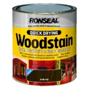 Ronseal Quick Drying Woodstain Satin Dark Oak 2.5L £27.98