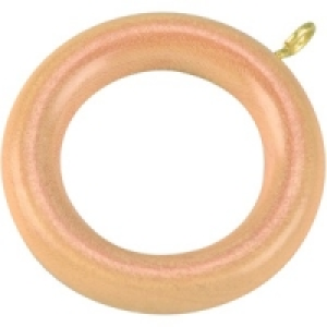 Wickes Wood Curtain Rings Natural 6 Pack