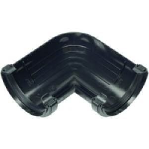 Wickes Black Roundline Gutter 90 Deg Bend £3.29
