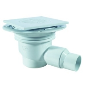 McAlpine TSG1T6WH White Square Shower Gully 50 x 130mm