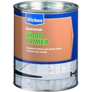 Wickes Wood Primer Paint Aluminium 750ml
