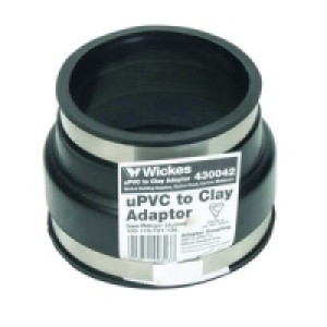 Wickes Clay To 110mm Black PVCu Drain Adaptor