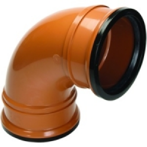 Wickes 110mm Terracota Drain 87.5 Deg Double Socket Bend