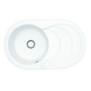 Wickes Ceramic Single Oval Bowl Sink White