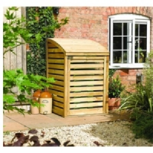 Rowlinson Single Wooden Bin Store 1280x800x820mm Natural £99.00