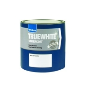 Wickes Truewhite Undercoat Paint Brilliant White 1L &pound;13.99