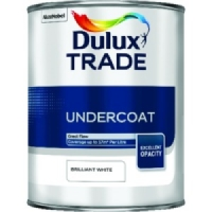 Dulux Trade Undercoat Paint Brilliant White 1L £9.99