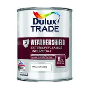 Dulux Trade Weathershield Undercoat Paint Brilliant White 1L