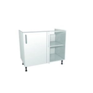 Wickes Houston Corner Base Unit Gloss White 1000mm