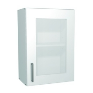 Wickes Houston Glass Wall Unit Gloss White 500mm