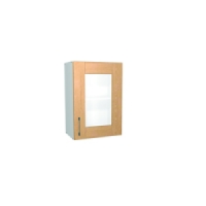 Wickes Tenby Glass Wall Unit Real Wood Oak Shaker 500mm
