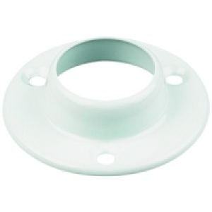 Wickes Wardrobe Rail Deluxe Socket White 25mm 2 Pack £3.99