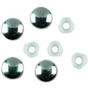 Wickes Chrome Plate Tops & Retain Washers Pack 4 £3.26