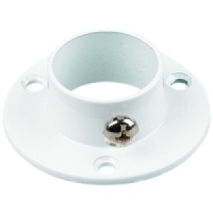 Wickes Wardrobe Rail Super Deluxe Socket White 25mm 2 Pack £5.58