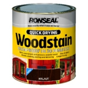 Ronseal Quick Drying Woodstain Satin Walnut 750ml £13.98