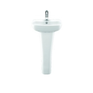 Wickes Bellante Ceramic Basin with Full Pedestal 450mm