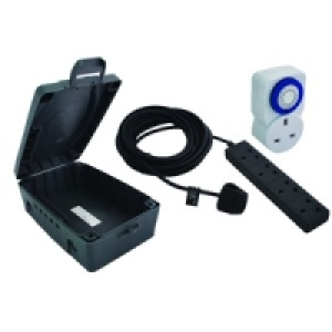 Masterplug Weatherproof 4 Socket Extension Lead Box Kit £19.99