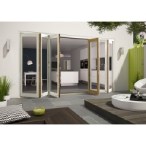 Cairo 14ft White Aluminium Clad Ext Folding Door set