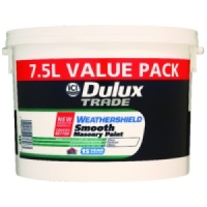 Dulux Trade Weathershield Smooth Brilliant White 7.5L £19.99