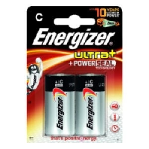 Energizer Ultra Plus C Batteries 2 Pack £3.49