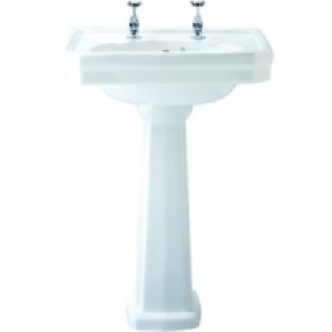 Wickes Hamilton Basin (No Upstand) with Full Pedestal 630mm