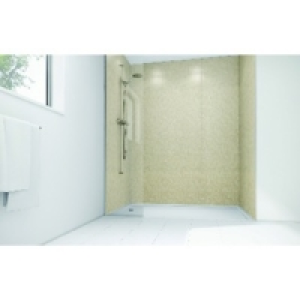 Wickes Pearl Crush Laminate Panel 2400x1200mm SQ