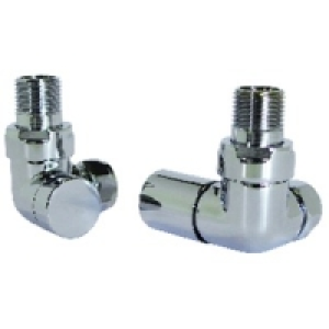 Contemporary Round Corner Radiator Valves - Chrome £18.99