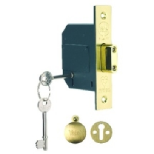 Yale P-M562-PB-67 5 Lever BS Deadlock 2.5in Brass &pound;19.19