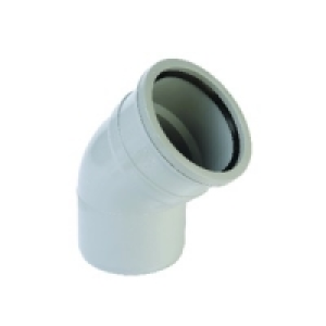 Wickes 110mm Grey Soil Pipe 135 Deg Bend £8.99
