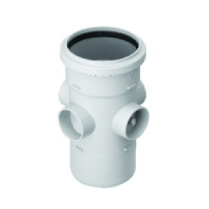 Wickes Grey 3 Socket Soil Boss Pipe £6.49