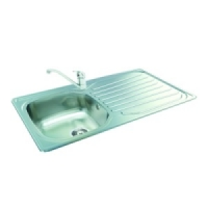 Wickes Carron Phoenix Kitchen Sink & Tap Pack Stainless Stee