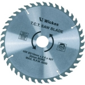 Wickes Circular Saw Blade Medium Cut 210x30mm 40T &pound;25.19